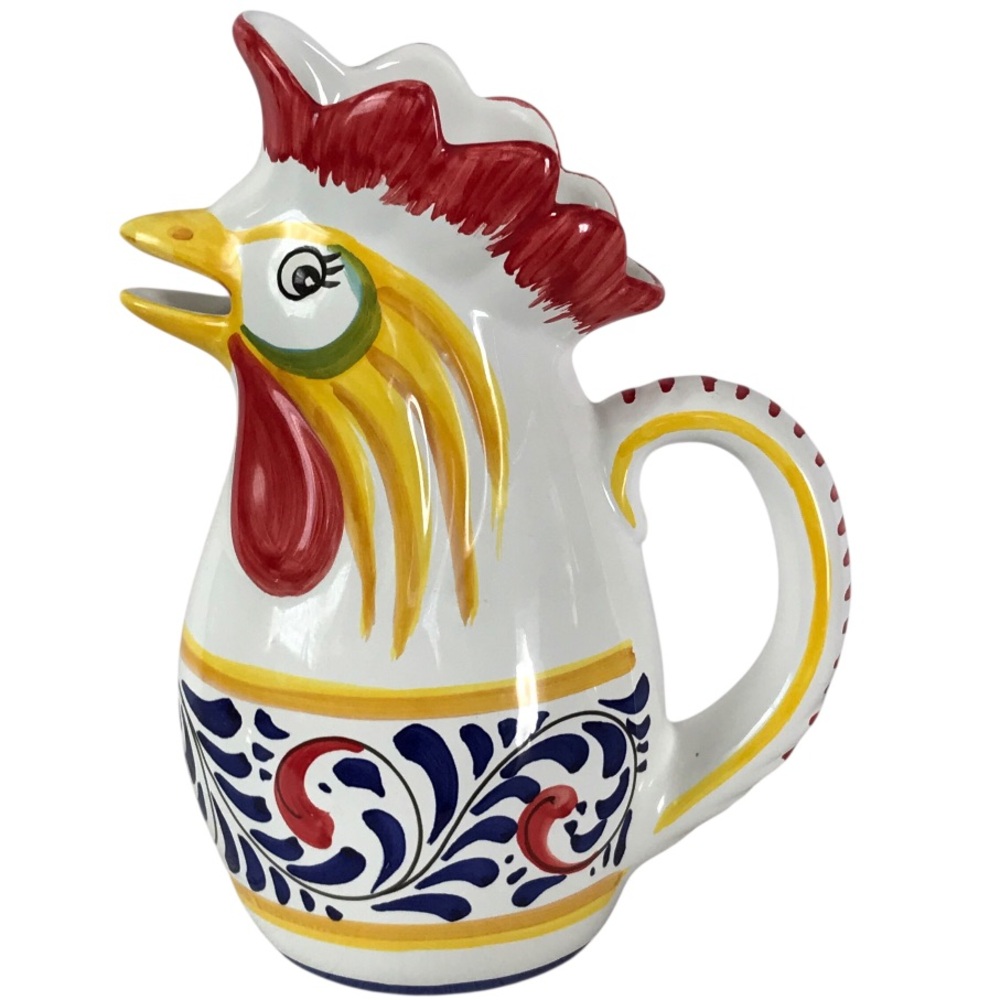 Debuts Italy Colorful Rooster Ceramic Pitcher